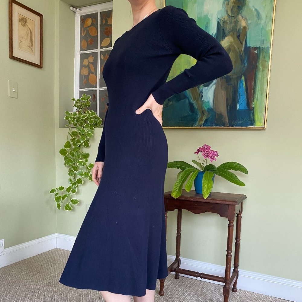 Banana Republic Navy Sweater Dress, Size Medium